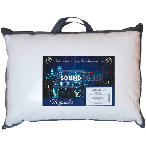 Подушка SoundSleep Meditation пух+перо белая 50х70 см (91118158): Размер, см 50x70