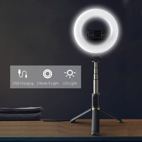 Трипод для селфи с LED кольцом 6 дюймов UFT RLL01 фото 2