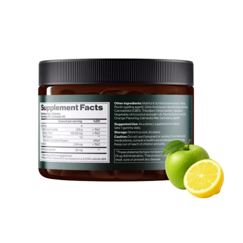 Жевательные конфеты Mind Shi CBD Gummies Full Spectrum 750 mg Apple & Lemon, 30 gummies
