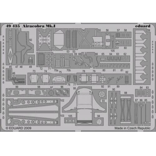Фототравлення Eduard 1/48 Airacobra Mk.I S.A. (Hasegawa) EDU-49435