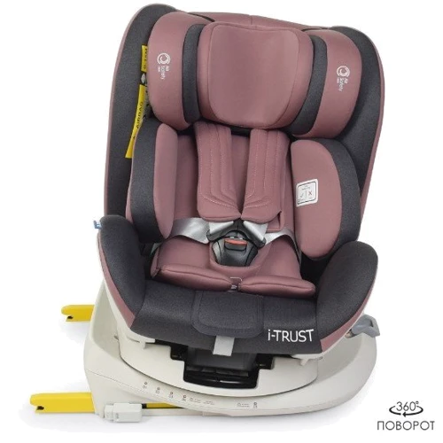 Автокресло El Camino (0-36кг) ME 1081 I-TRUST 360 ISOFIX (pale pink) фото 5