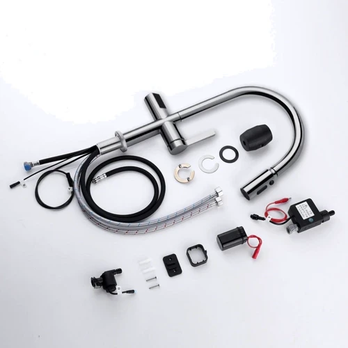 Смеситель для кухни Lefton Automatic Sensor & Pull-Down Kitchen Faucet with Temperature Display-KF2206 Chrome: Длина излива, см 26