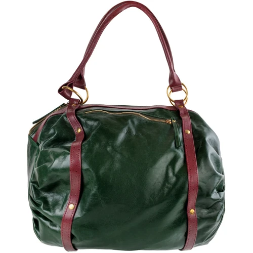 Женская сумка бочонок Laskara зеленая (LK-10251-green): Пол Женский