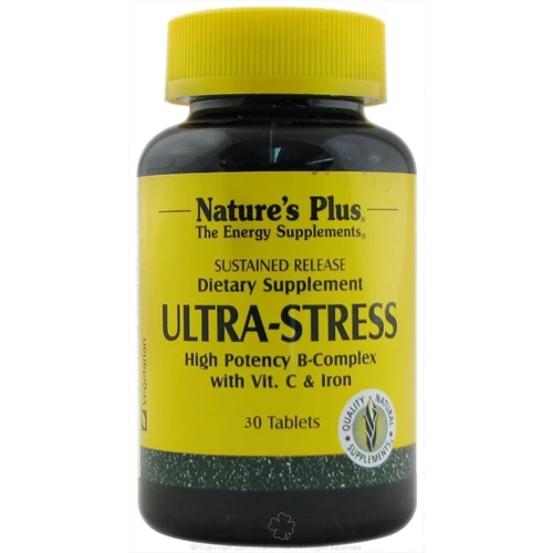 Natures Plus Ultra Stress 30 tabs Комплекс з залізом для боротьби зі стресом