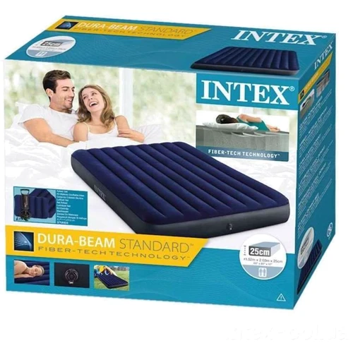 Надувний матрац Intex Classic Downy Airbed синій (64765) фото 6