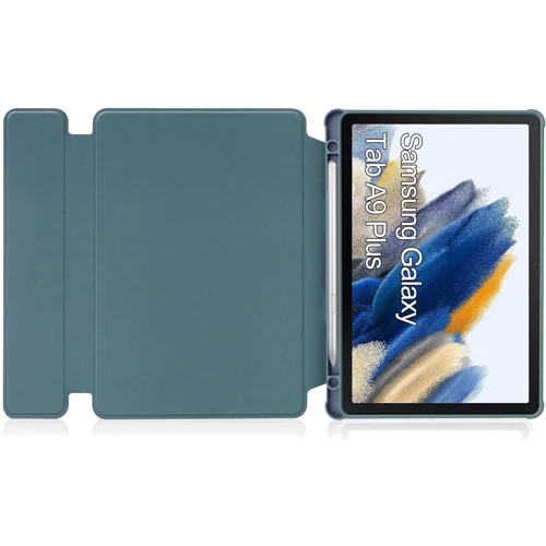 Аксессуар для планшетных ПК BeCover Case Rotatable Smart Keyboard Dark Green for Samsung Galaxy Tab A9 Plus SM-X210/SM-X215/SM-X216 (710331): Материал Экокожа