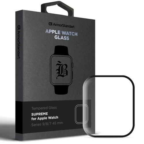 ArmorStandart Tempered Glass Supreme Black Icon for Apple Watch 45mm (ARM77081)