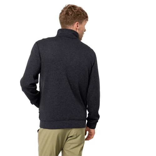 Толстовка Jack Wolfskin Finley Jacket 1708301-6000 54 черная на молнии: Длина рукава Длинный