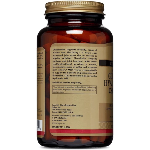 Solgar Glucosamine Hyaluronic Acid Chondroitin MSM 120 Tab: Тип Глюкозамин
