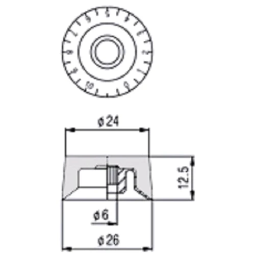 PAXPHIL KSP35 BARREL SPEED KNOB (WHITE): Производитель PAXPHIL