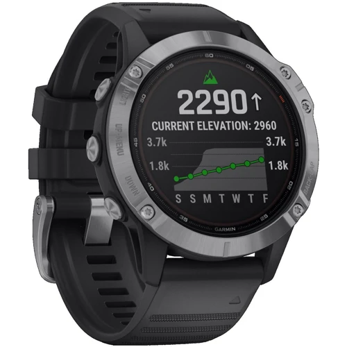 Смарт-часы Garmin Fenix 6 Solar Silver with black band (010-02410-00): Производитель Garmin