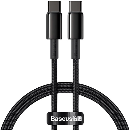 Кабель Baseus Cable USB-C to USB-C Tungsten Gold 100W 1m Black (CATWJ-01)