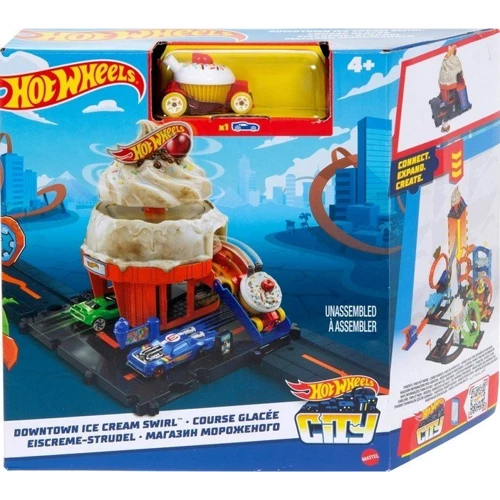 Игровой набор Hot Wheels Приключения в магазине мороженого (HKX38): Масштаб машинок 1:64