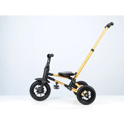 Велосипед складной трехколесный детский QPLAY Nova Pro с надувными колесами Gold Matt - Black фото 6