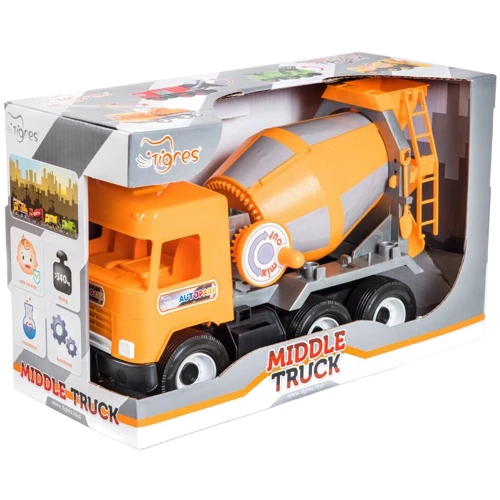Бетономешалка Tigres Middle truck с подвижными деталями Оранжевая (39311): Производитель Tigres