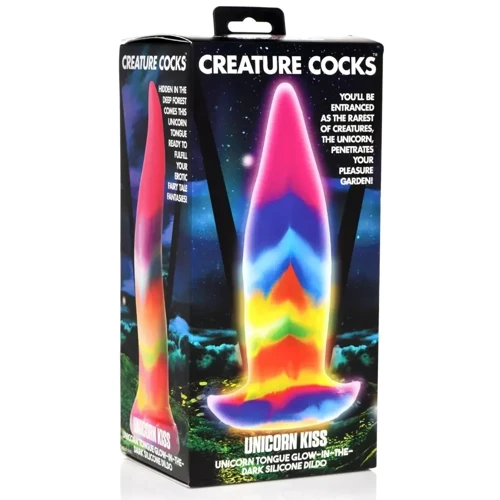 Фантазійний фалоімітатор мова Однорога Creature Cocks Unicorn Kiss Glow-in-the-Dark Dildo (світиться у темряві)