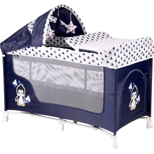 Манеж Lorelli SAN REMO 2L+ (blue/white penguin)