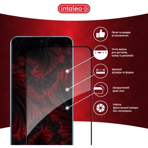 Аксессуар для смартфона Intaleo Tempered Glass Full Glue Black for Xiaomi Poco X5: Тип защитное стекло