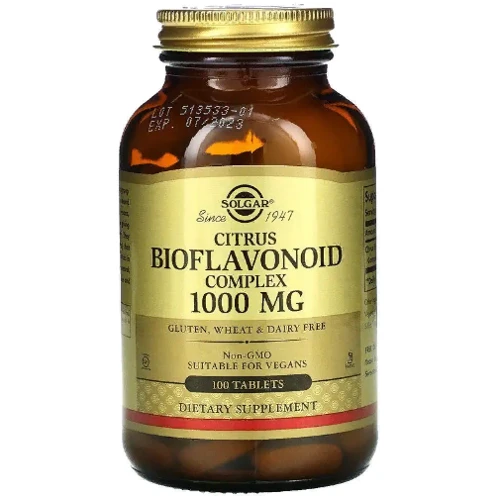 

Solgar Citrus Bioflavonoid Complex 1000 mg Солгар Комплекс цитрусовых биофлавоноидов 100 таблеток