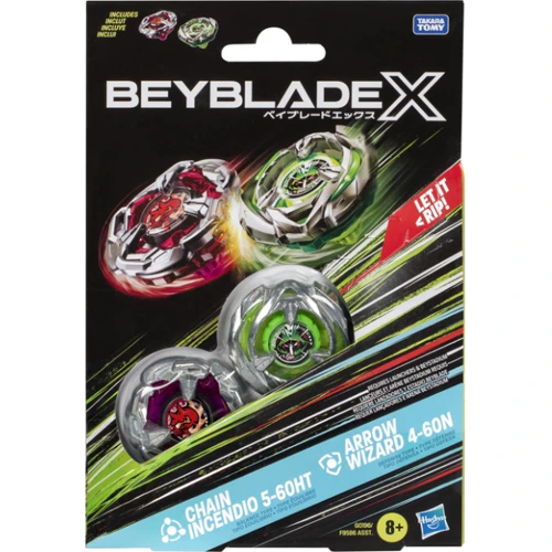 Набор игрушечный Hasbro из двух волчков серии БейБлейд Х G0196 CHAIN INCENDIO и ARROW WIZARD серии Beyblade X (F9586_G0196): Производитель Hasbro