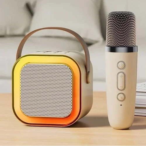 Караоке Bluetooth, AUX, USB, поддержка TFcard, 2 микрофона, подсветка (C 66377) фото 5