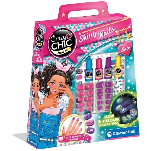 Детский набор для маникюра Clementoni Shiny Nails серия Crazy Chic (8005125186891)
