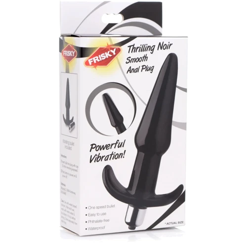 Анальная пробка с вибрацией Frisky Smooth Vibrating Anal Plug Black