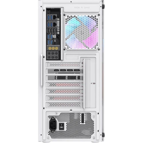 Корпус DarkFlash DK100 White: Матеріал передній панелі пластик и металл