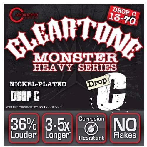 Струна для гитар Струны для электрогитары CLEARTONE 9470 ELECTRIC HEAVY SERIES DROP C (13-70)