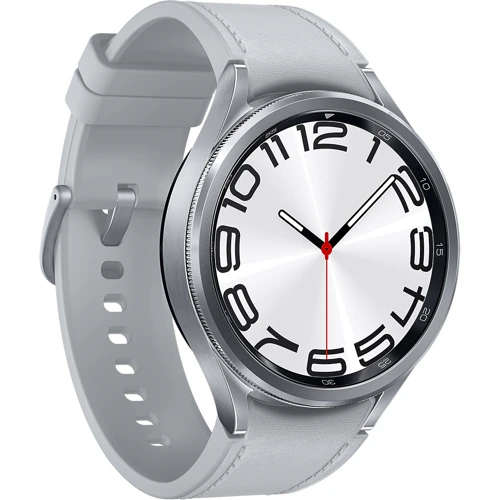 Смарт-часы Samsung Galaxy Watch 6 Classic 47mm Silver with Hybrid Eco-Leather Silver Band (SM-R960NZSA) (UA): Материал корпуса нержавеющая сталь