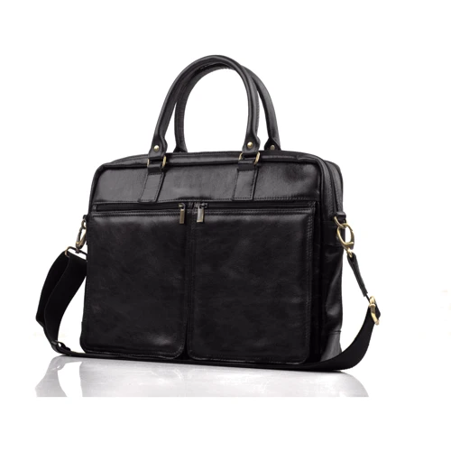 Solier DUNDEE Leather Bag Black (SL01Black) for MacBook Pro 15": Материал Натуральная кожа
