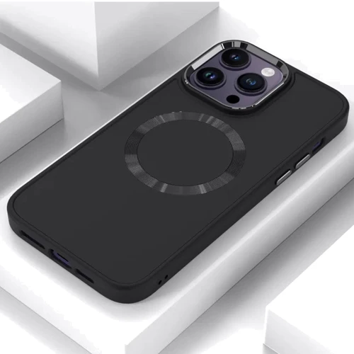 Чехол для iPhone TPU Case Bonbon Metal Style with MagSafe Black for iPhone 12/12 Pro: Тип чехла накладка на заднюю часть