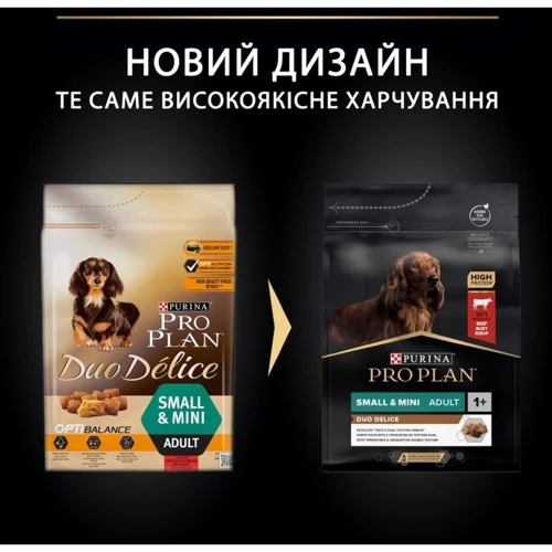 Сухой корм Pro Plan Duo Delice Для взрослых собак мелких и карликовых пород с говядиной 2.5 кг (7613034819758) фото 9