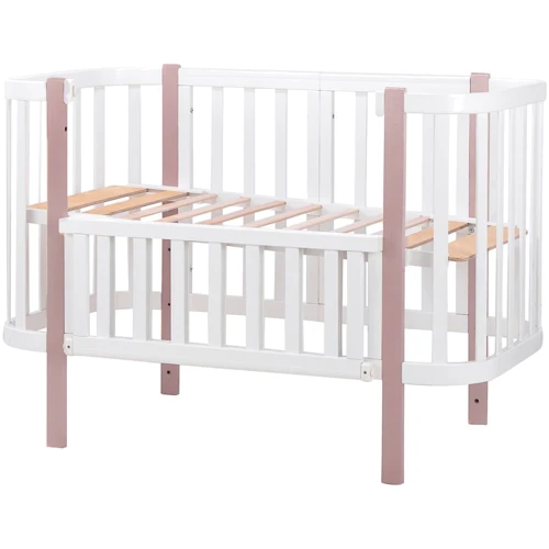 Кровать Babyroom Луна 120x60 набор 80x60 белый / капучино (680870)
