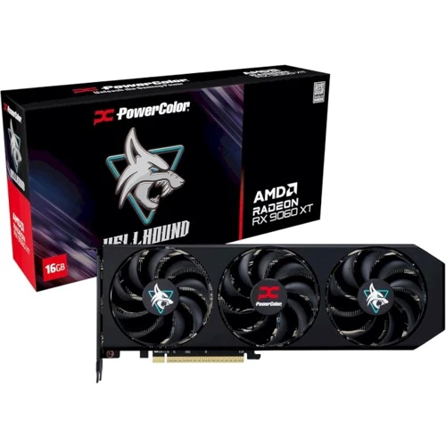 Видеокарта PowerColor Hellhound AMD Radeon RX 9060 XT 16GB GDDR6 (RX9060XT 16G-L/OC): Объем памяти, Гб 16