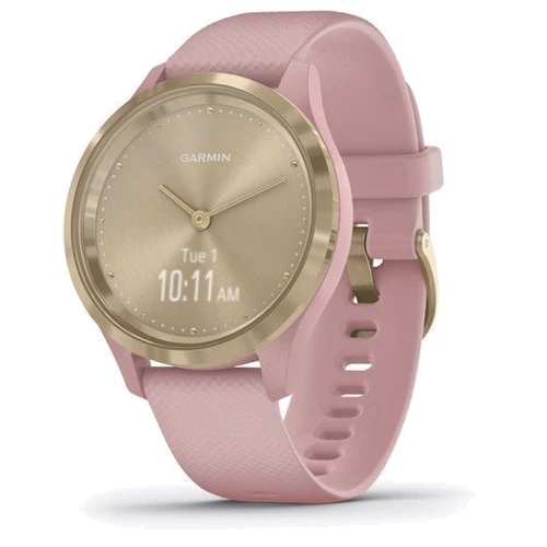 Смарт-годинник Garmin Vivomove 3s Light Gold Stainless Steel Bezel w. Dust Rose and Silicone B. (010-02238-01)