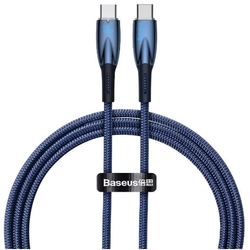 Кабель Baseus Cable USB-C to USB-C Glimmer Series Fast Charging 100W 1m Blue (CADH000703)
