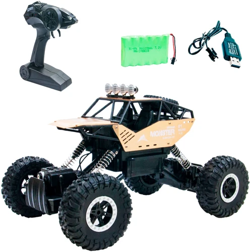 Автомобиль OFF-ROAD CRAWLER на р/у – Force (золотой, аккум. 7.2V, метал. корпус, 1:14) (SL-122RHG)