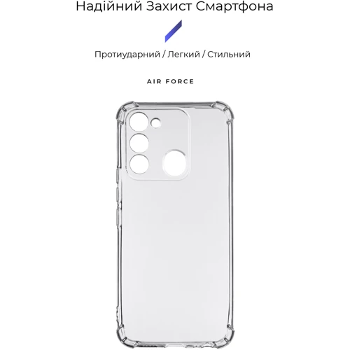 Чехол для телефонов Armorstandart Air Force Camera cover Transparent for Tecno Spark Go 2022 (KG5) (ARM67035): Совместимость Tecno Spark Go 2022 (KG5)