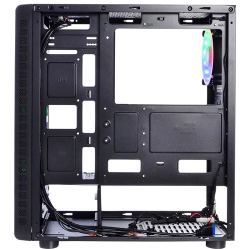 Корпус QUBE Storm Black (STORM_F5NU3): Материал передней панели сталь и пластик
