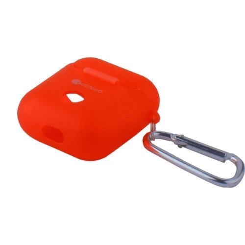 Чехол для наушников COTEetCI Case TPU with Belt Transparent/Red (CS8113-TR) for AirPods фото 2
