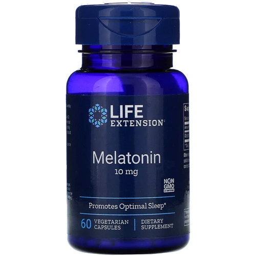 Life Extension Melatonin, 10 mg, 60 Vegetarian Capsulesb (LEX-33106)