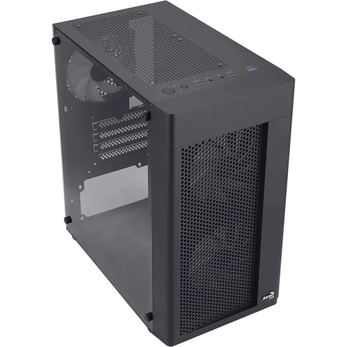 Корпус Aerocool Hexform Black (ACCX-PV38002.11): Матеріал передній панелі пластик і сталь