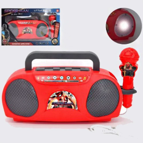 Музыкальная игрушка Магнитофон: Человек Паук с микрофоном (5804A): Тип аксессуар