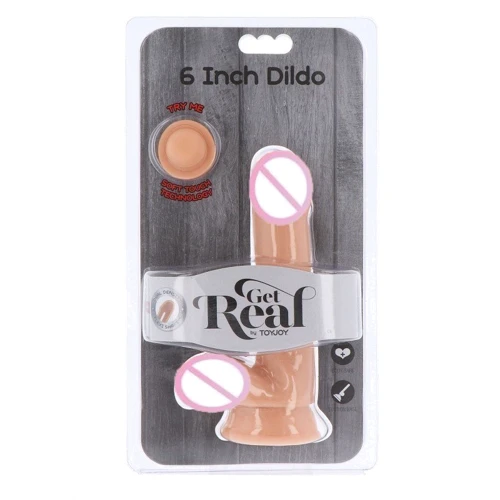 Реалістичний фалоімітатор ToyJoy Get Real Dual Density Dildo 6 in. Balls