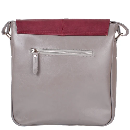 Женская сумка почтальонка Laskara бордовая (LK-DD223-taupe-plum): Фактура Гладкая, Матовая