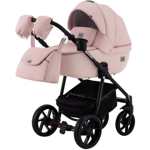 Коляска 2 в 1 Adamex Hybryd Plus кожа 100% BR331 розовый (пудра) (623689): Тип коляски универсальная коляска (2-в-1)