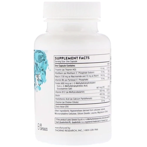 Thorne Research Basic B Complex 60 Caps Базовый В-комплекс: Тип Витамин B