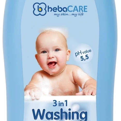 Детский нежный гель HebaCARE для купания 3в1 500мл (57295): Тип Гель