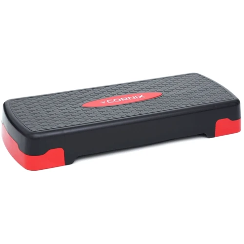 Степ та балансувальна платформа Cornix 2-ступінчаста 68 х 28 х 10-15 см XR-0190 Black/Red: Максимальне навантаження, кг 150